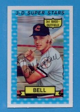 1974 Kellogg's 3-D Super Stars - Buddy Bell MLB #10 Indians NM small cracking!