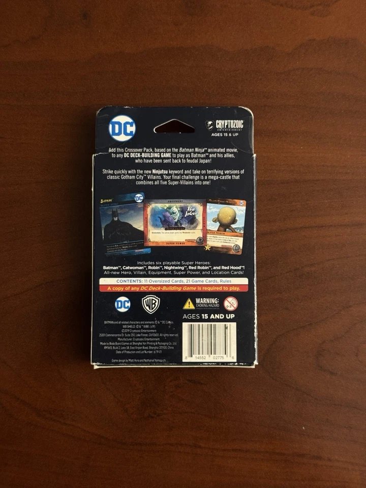 RARE Sealed DC Deck-Building Game Batman Ninja Crossover Pack 8 Cryptozoic - Image 2 of 4