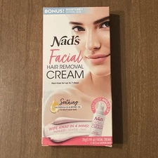 NEW Nad's Facial Hair Removal Cream Gentle & Soothing Hair Removal For Women NIB