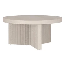 Henn&Hart 32" Alder White MDF/PVC Coffee Table