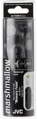 JVC HA-FR38M-B-E Marshmallow passgenauer In-Ear-Kopfhörer mit Fernbedienung und