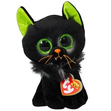 Ty Beanie Boos - Oleander the Black Cat, Glitter Eyes, MWMT Stuffed Animal Toy