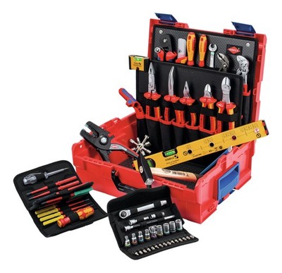 Knipex Werkzeugsortiment Elektriker L-Boxx 63-teilig