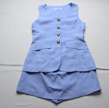 Amanda Uprichard Women's Kya Button-Up Mini Romper CL8 English Lavender Medium