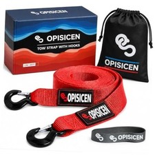 Tow Strap With Hooks 2 Inch X 20 Foot - 15216 Lbs Breaking Strength Emergency