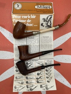 Lot of three Butz Choquin smoking pipe already used but in a good quality
