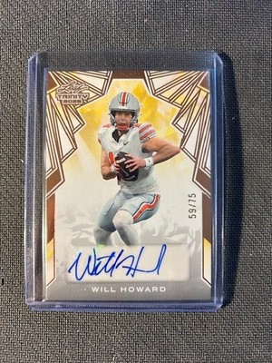 2025 Leaf Trinity WILL HOWARD RC #59/75  Auto  Ohio State Buckeyes