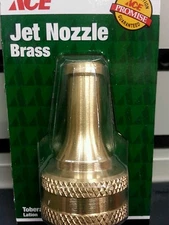SOLID Brass Sweeper Water Nozzle, Yard Cleanup, Jet Stream, Hose Sprayer -