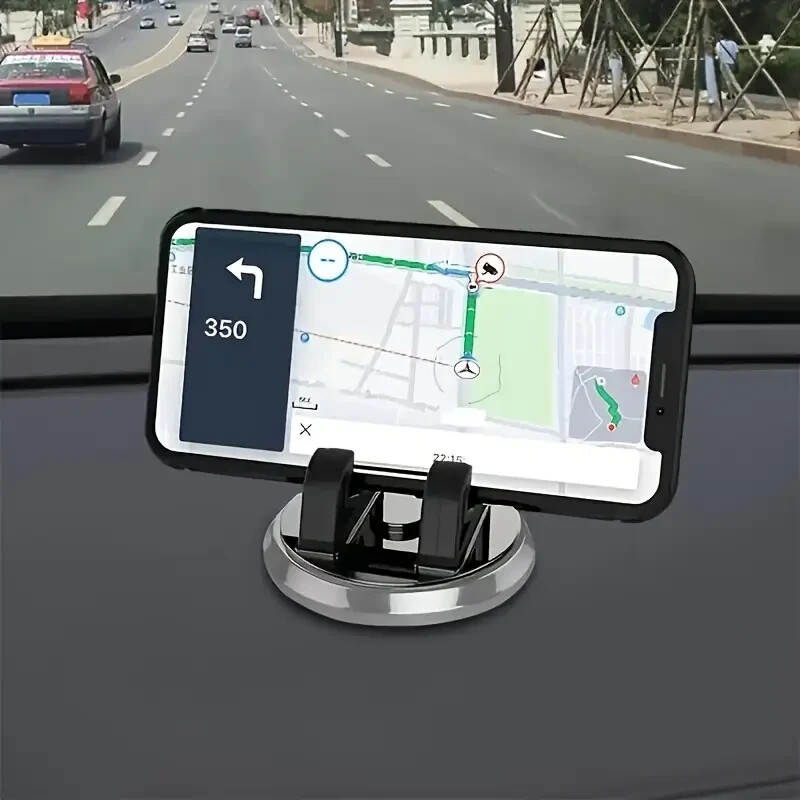 360° Rotatable Black ABS Dashboard Mount for GPS & Mobile Devices  