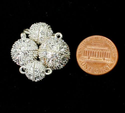 1 Stück x Runde Magnet Strass Verschluss Kugel Verschluss Haken Schmuck Verschluss - PAS81 - Bild 3 von 7