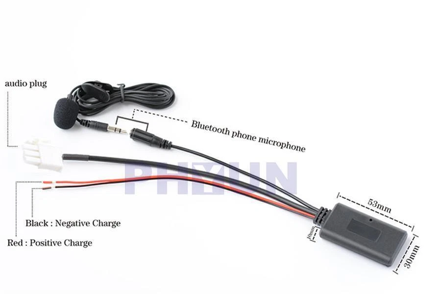 Motocicleta 3-PIN Bluetooth música AUX sem fio + microfone para Honda Goldwing GL1800 - Imagem 4 de 4