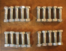 20 Midwest Fastener 3/4" x 3" Long Zinc Hex Bolts & Nuts. Course Thread. Grade 2