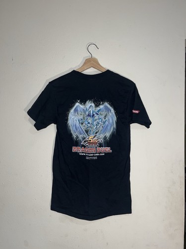 Vintage Yugioh Blue Eyes White Dragon Dragon Duel Promo TCG T-Shirt Sz S