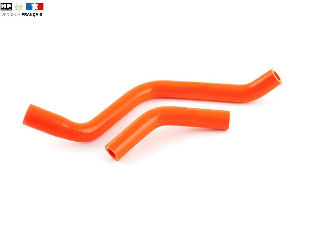 Durite de radiateur en silicone orange pour éviter la surchauffe sur Derbi Senda