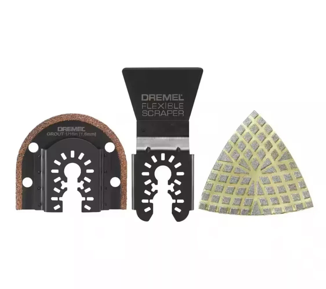 Dremel Universal Grout and Tile Oscillating Multi-Tool Set (3-Piece)