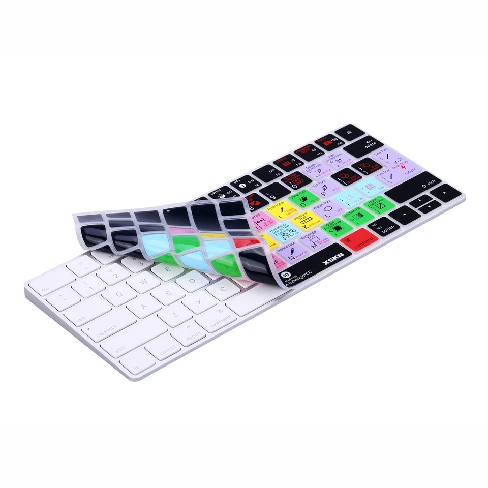 XSKN US/EU InDesign Shortcuts Keyboard Cover Skin for Apple Magic Keyboard A1644 - Image 3 of 4