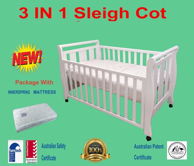 3 in 1 sleigh cot bed