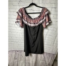 SHEIN LADIES MINI RUFFLE SHOULDER DRESS (3X). WORN ONCE