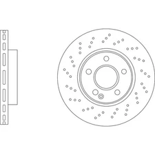 Apec Blue Brake Disc - Front SDK6840 Fits Mercedes A & B & CLA & GLA Class