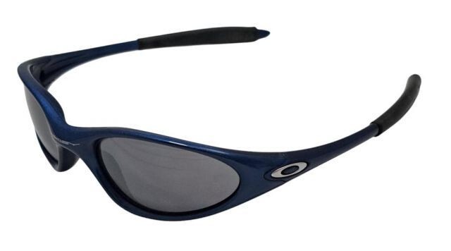 Oakley Sunglasses MINUTE Metallic Blue Y2K Black Iridium Mirror