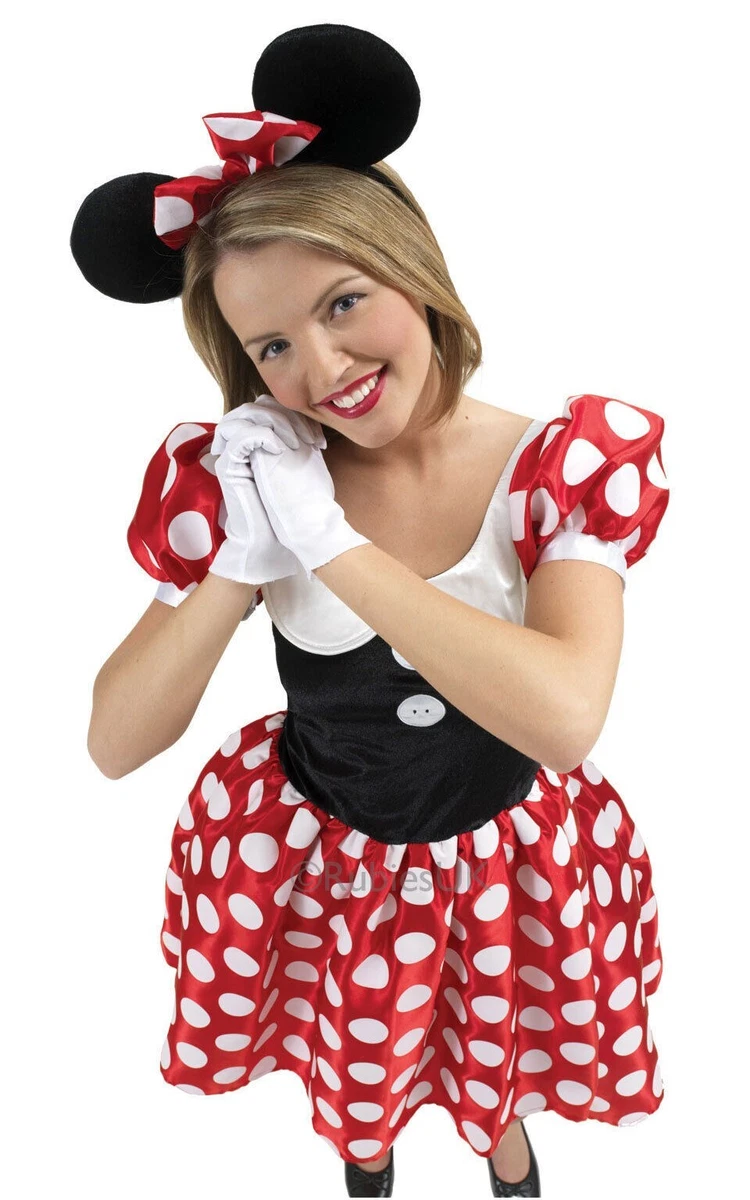 Official Disney Minnie Mouse Costume Ladies Fancy Dress Outfit