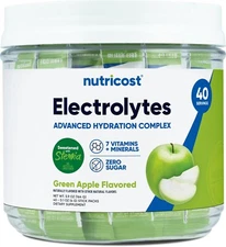 Nutricost Electrolytes Complex, Green Apple Flavored, 40 Stickpacks