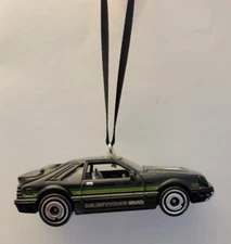 84 Mustang SVO Custom Christmas Car Ornament 1/64 Die-cast Black