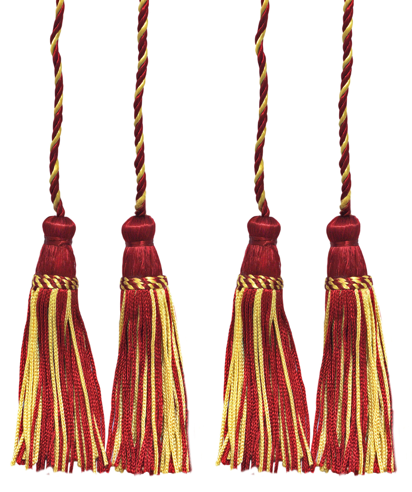 Curtain Tieback, Style# CDCT, Color# 572 - White Gold Red [Set of 2]