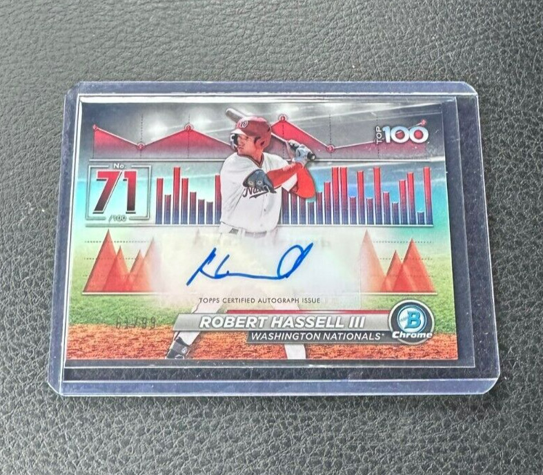 2024 Bowman Chrome Robert Hassell III Scouts Top 100 Refractor Auto 61/99