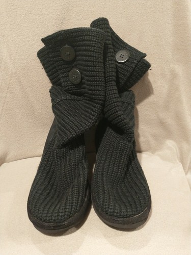 UGG Cardy II Wolle lässige Stiefel Kinder 6 passt Damen US7,5-8 #1017328K schwarz 170 $ - Bild 4 von 9