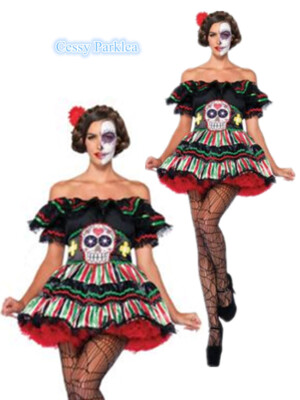 Z-A1-1 Mexican Day of the Dead Doll Sugar Skull Senorita Halloween