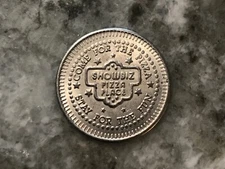 RARE: Showbiz Pizza Coin 1980’s / Chicago, IL - Vintage Silver-Tone Value Token
