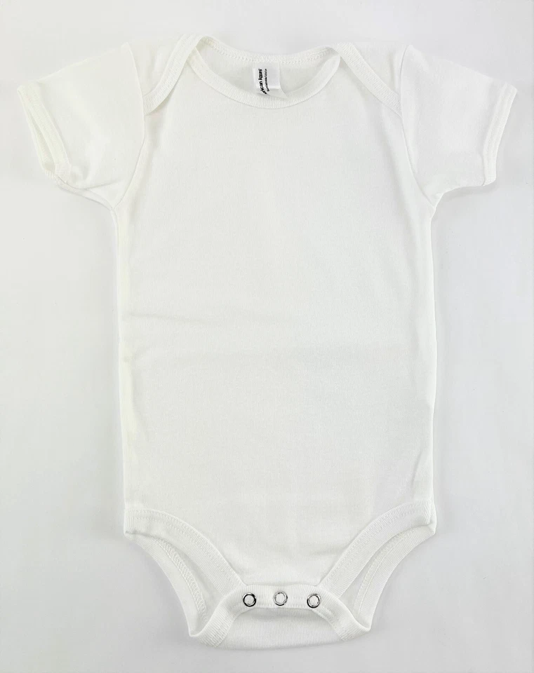 Multipacks Baby One Piece White de American Apparel 100 % algodón orgánico 6-12 M Foto 2 de 4