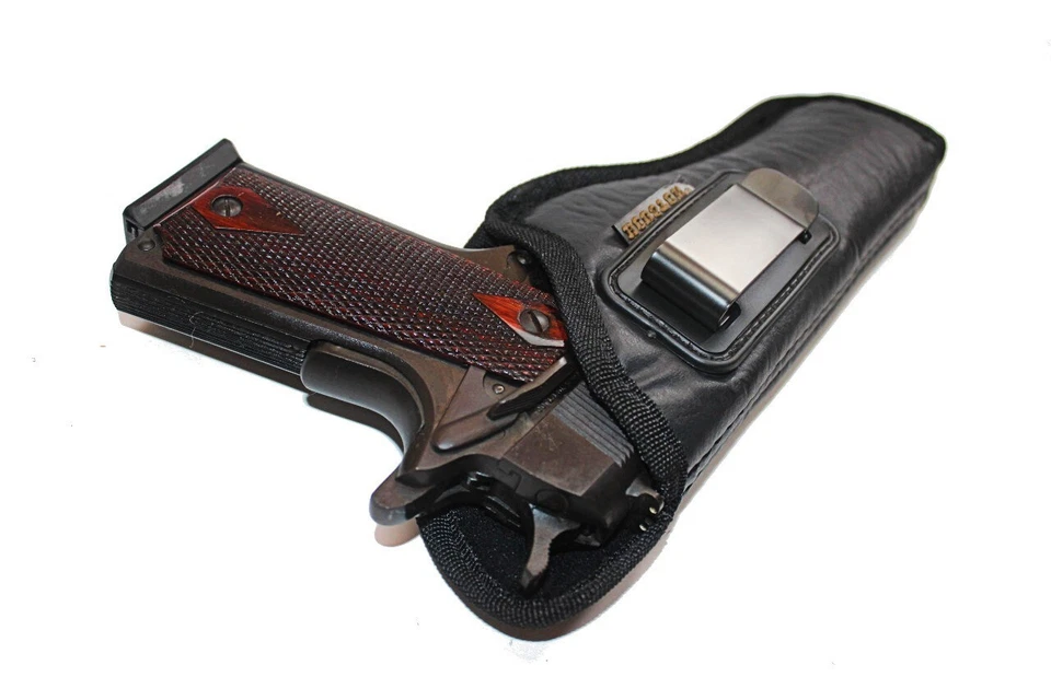 1911 5" Full Size (Colt/Kimber/S&W) Houston Black LEFT HANDED/LH IWB Gun Holster - Image 3 of 4