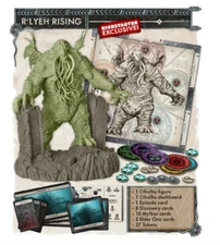 CMON Cthulhu Death May Die R'lyeh Rising Expansion Kickstarter + Huge Miniature