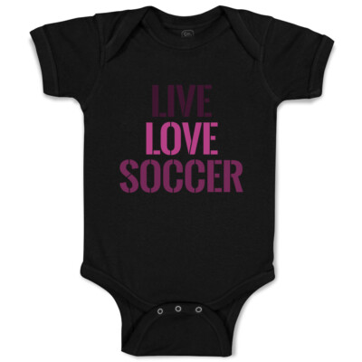 Baby Bodysuit Baby Bodysuit Live Love Soccer Player Boy & Girl Baby Clothes