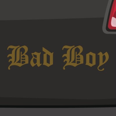 Bad Boy Aufkleber -6 Größen 21 Farben- Frakturschrift Böser Junge English Böse