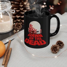 Dawn Of The Dead Logo 11oz Coffee Tea Black Mug