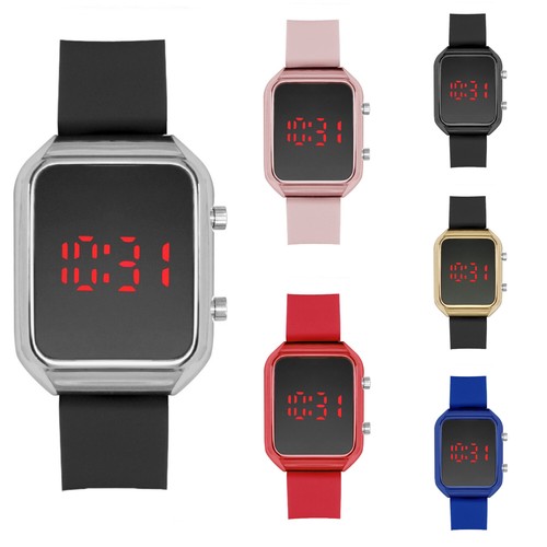Reloj pulsera deportivo de cuarzo con correa de silicona LED digital de moda para hombre y mujer - Imagen 1 de 11