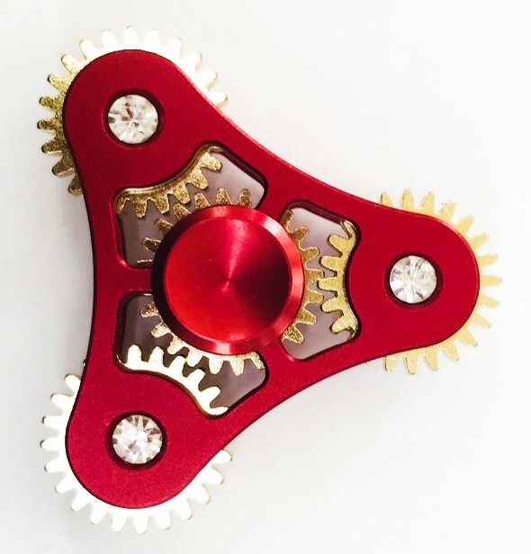 Fidget Spinners EDC metal Hand Spinner Toy 3 Gear with pouch