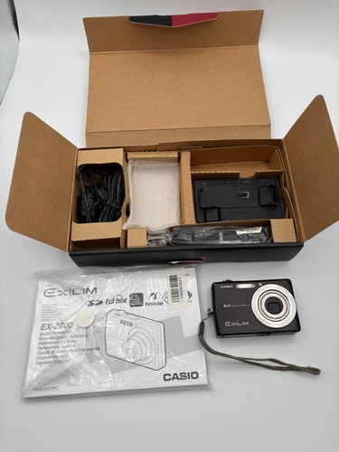 Casio Camera Exilim EX-Z600 6.0MP w/ All Accessories - Tested, Works