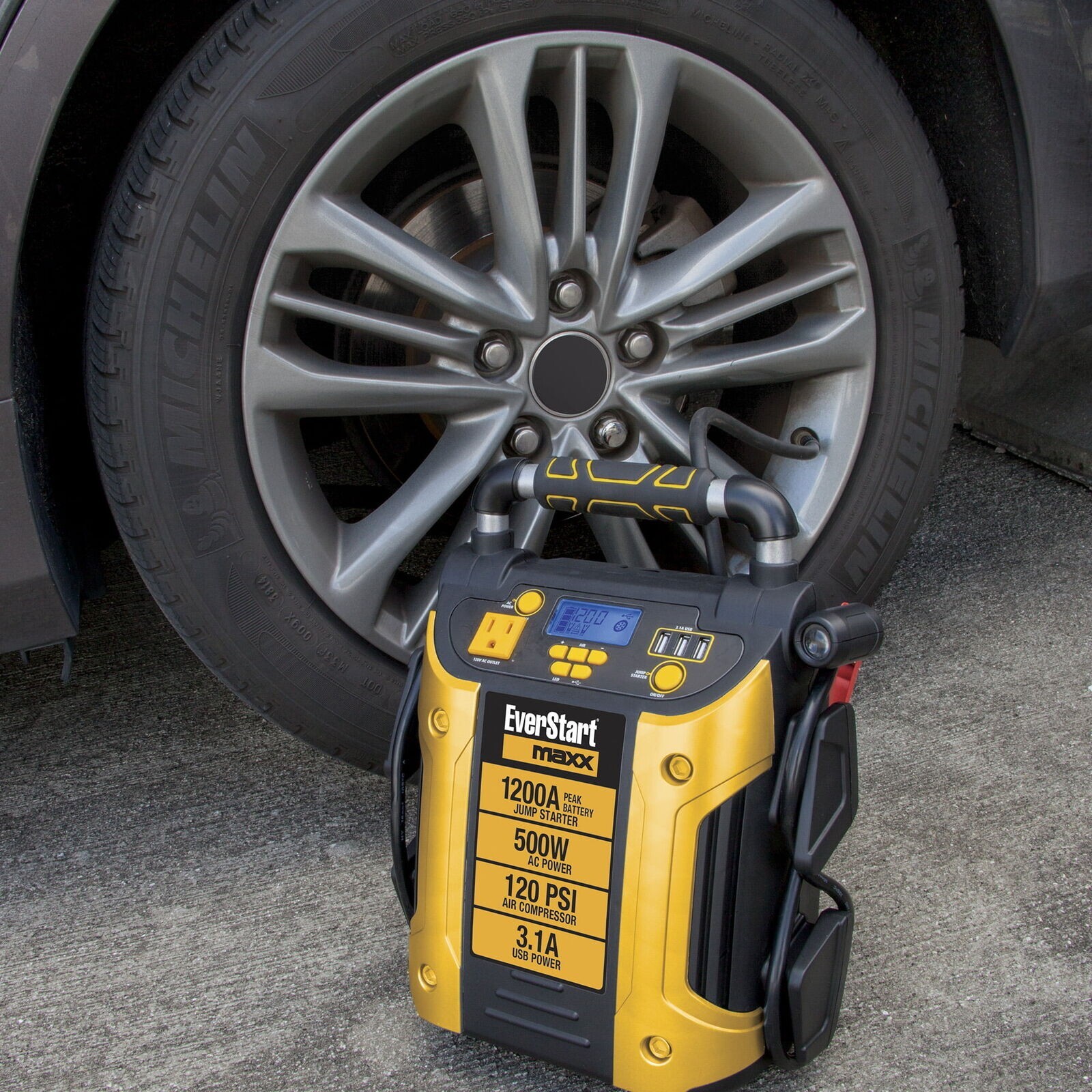 Power Booster Pack Jump Starter Box Charger Battery Portable Heavy Duty