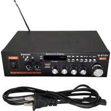 18W AC110V 220V 2 Channl Home Car Amplifier MP3 Bluetooth Speaker USB TF Radio