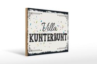 Holzschild Spruch 30X40 Cm Villa Kunterbunt Deko