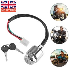 Universal Motorcycle Ignition Barrel Key Switch 4 wire Quad On/Off Pit Motorbike