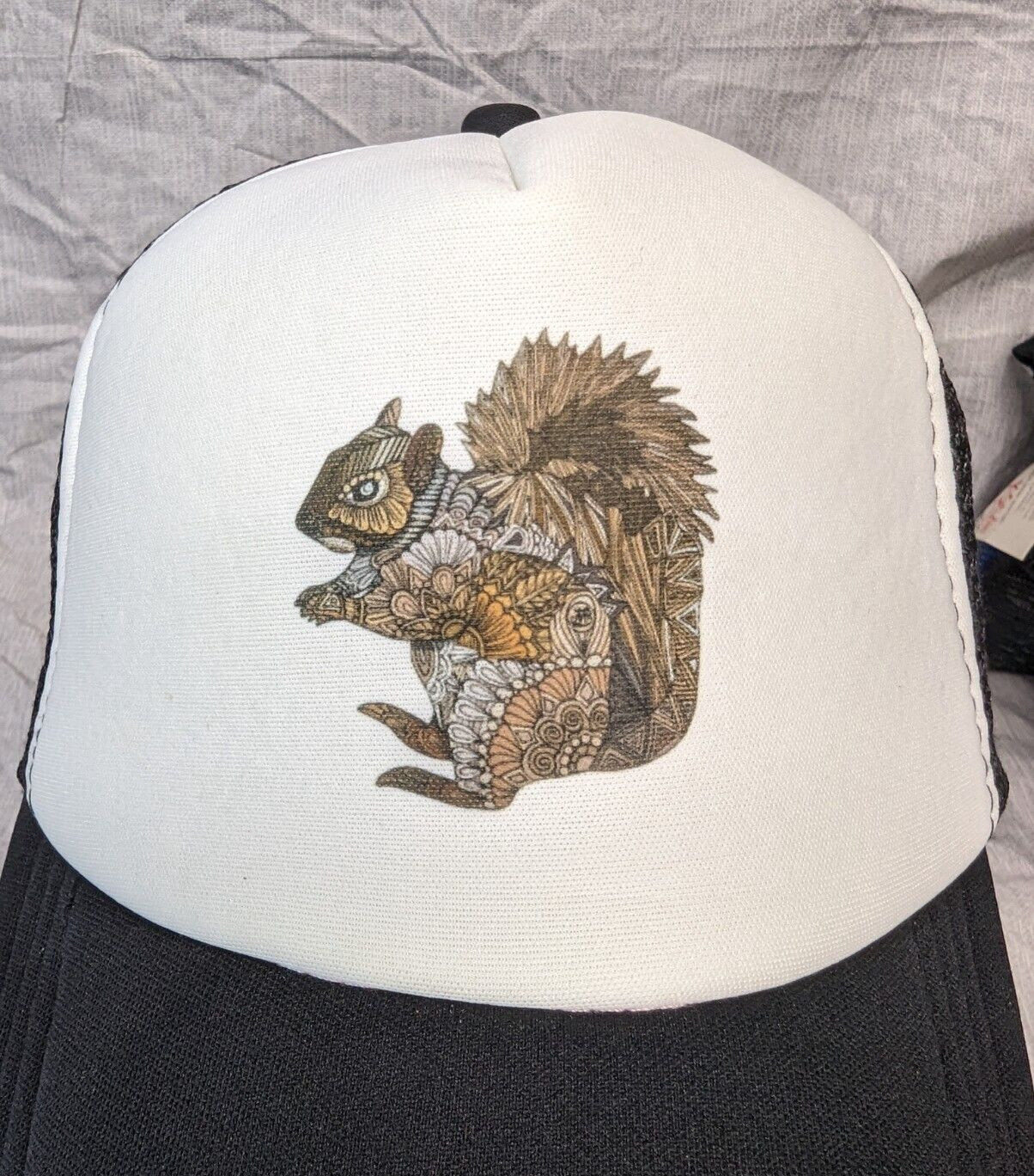 Squirrel Trucker Cap Mesh Back Adjustable Snapbac… - image 8