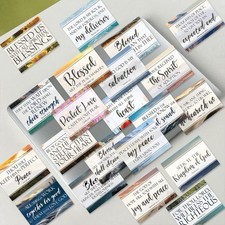 20Pcs Random Aesthetic Vintage Holy Bible Blessed Scrapbook DIY Craft Stickers