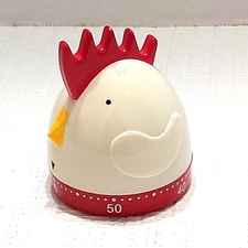 VTG Chicken Kitchen Timer Mechanical 60 Minute Wind Up Farmhouse Decor