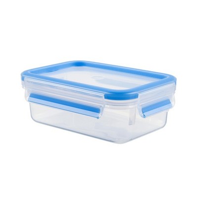 EMSA 508538 Clip & Close 0.55 Liter Frischhaltedose Transparent/Blau
