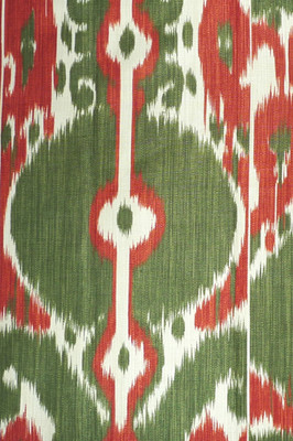 BRUNSCHWIG & FILS Bayadere Ikat Fern Tiger Lily Central Asian Remnant New 